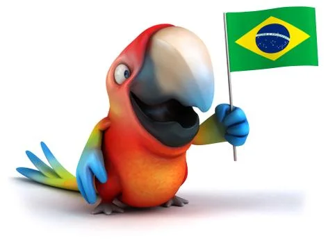 Fun parrot 스톡 일러스트