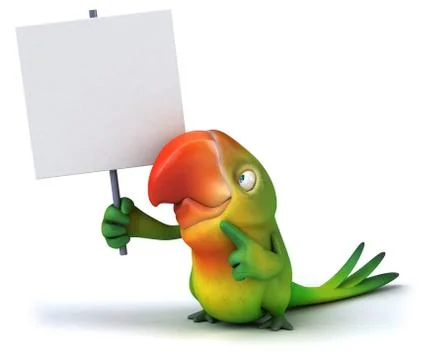 Fun parrot Ilustración de archivo