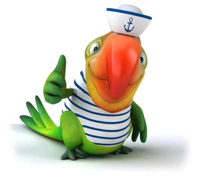 Fun parrot Stockillustratie