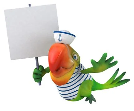 Fun parrot Stock Illustration