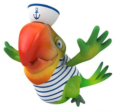 Fun parrot Stock Illustration