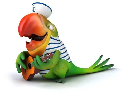 Fun parrot Stockillustratie