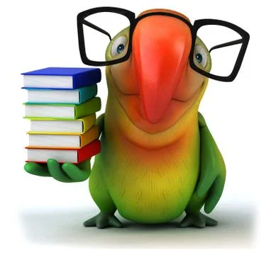 Fun parrot Ilustración de archivo