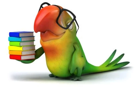 Fun parrot 스톡 일러스트