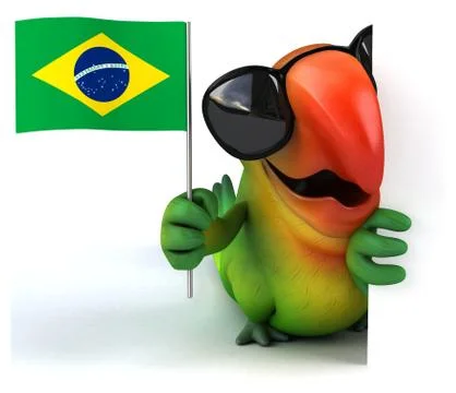 Fun parrot Stock Illustration