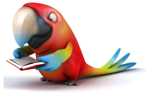 Fun parrot Illustrazione stock