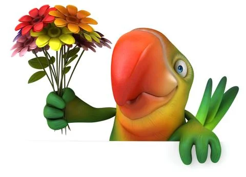 Fun parrot Ilustración de archivo
