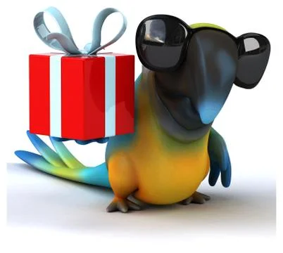Fun parrot Illustrazione stock