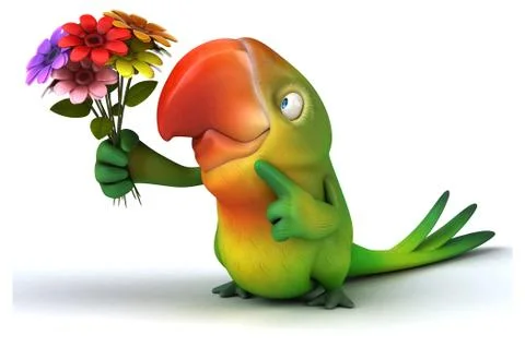 Fun parrot 스톡 일러스트