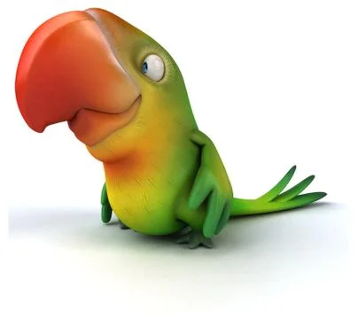 Fun parrot Illustrazione stock