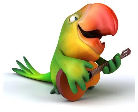 Fun parrot 스톡 일러스트