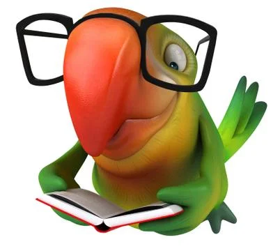 Fun parrot Illustrazione stock