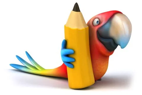 Fun parrot Illustrazione stock