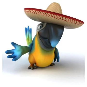 Fun parrot Ilustración de archivo