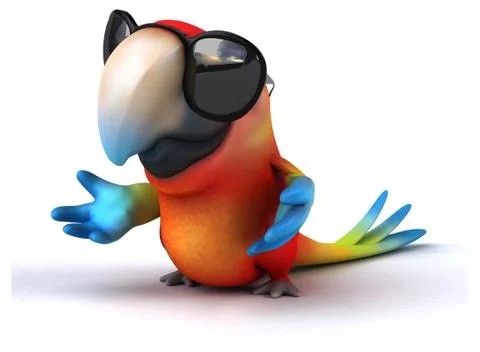 Fun parrot Illustrazione stock