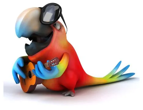 Fun parrot Illustrazione stock