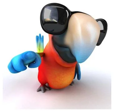 Fun parrot 스톡 일러스트