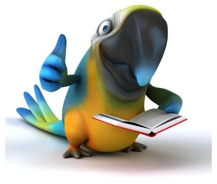 Fun parrot Illustrazione stock