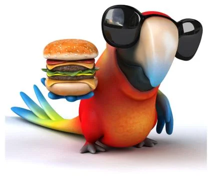 Fun parrot 스톡 일러스트