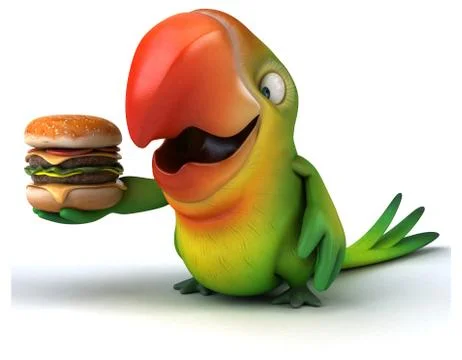 Fun parrot Stock Illustration