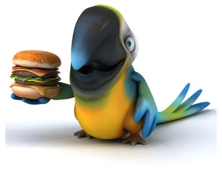 Fun parrot Illustrazione stock