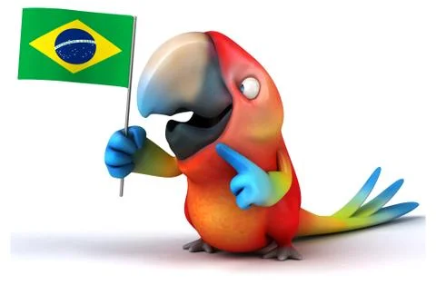 Fun parrot Ilustración de archivo