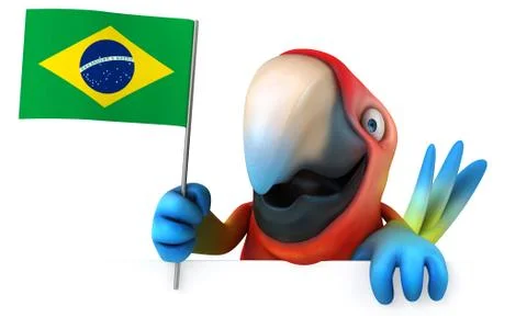 Fun parrot Ilustración de archivo