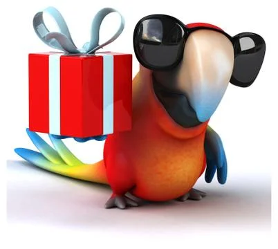 Fun parrot Stock Illustration