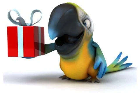 Fun parrot Illustrazione stock