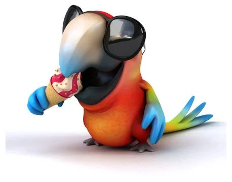 Fun parrot Ilustración de archivo