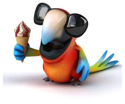 Fun parrot 스톡 일러스트