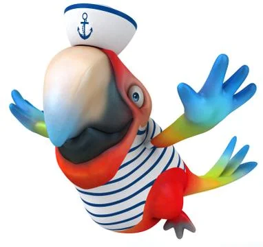 Fun parrot Stockillustratie