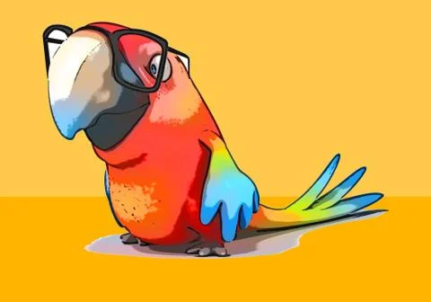 Fun parrot 스톡 일러스트