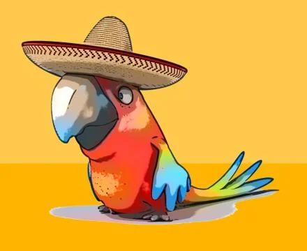 Fun parrot Stock Illustration