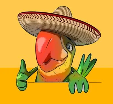 Fun parrot 스톡 일러스트