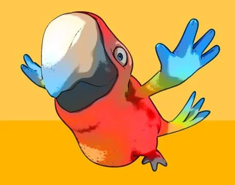 Fun parrot イラスト素材