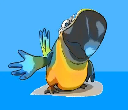 Fun parrot Stockillustratie