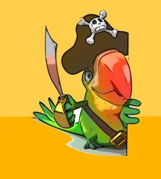 Fun parrot 스톡 일러스트