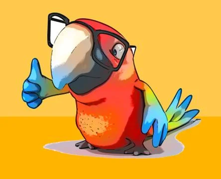 Fun parrot Stock Illustration