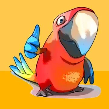 Fun parrot Stock Illustration