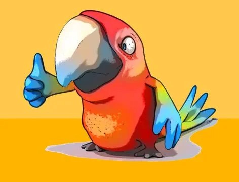 Fun parrot Stock Illustration