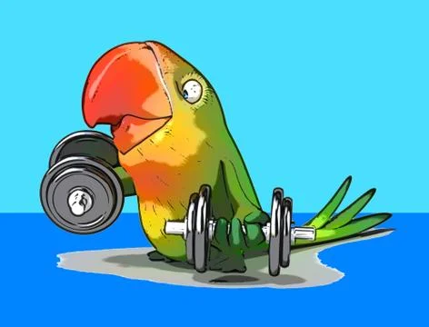 Fun parrot Stock Illustration