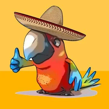 Fun parrot 库存插图