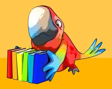 Fun parrot Stock Illustration