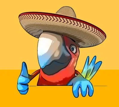 Fun parrot Stock Illustration