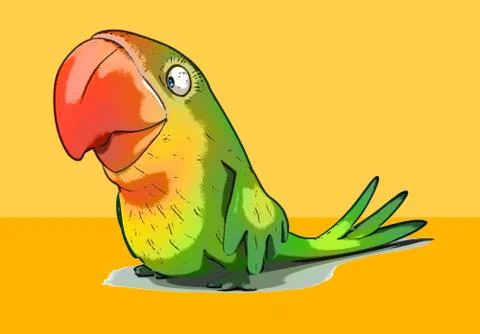 Fun parrot Stock Illustration