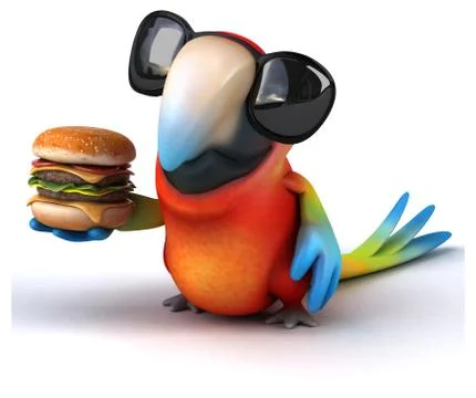 Fun parrot Stockillustratie