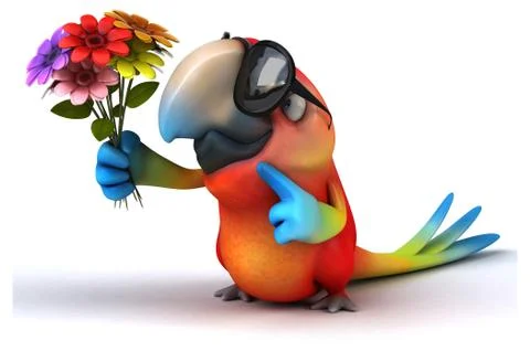 Fun parrot Ilustración de archivo