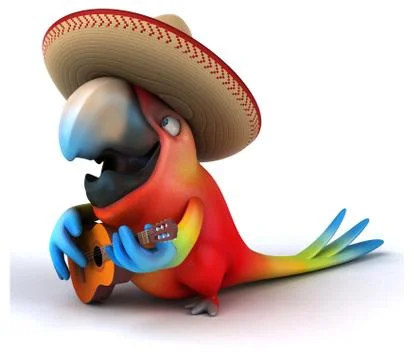 Fun parrot 스톡 일러스트