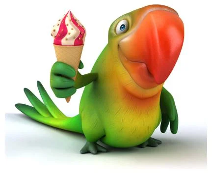 Fun parrot Ilustración de archivo